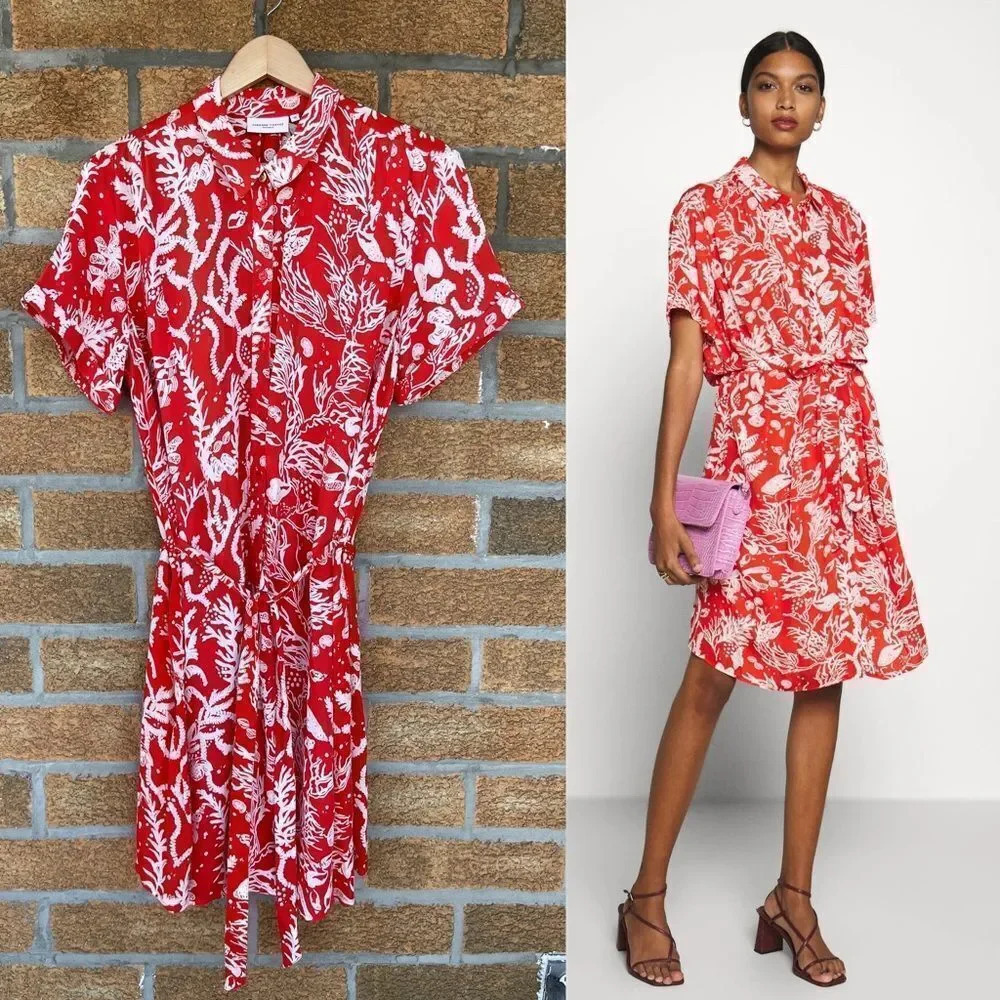 FABIENNE CHAPOT
Red Boyfriend Dress - Crazy Coral